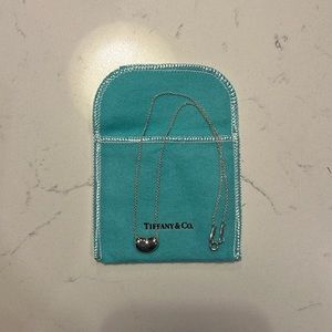 Tiffany&Co 12 mm Elsa Peretti Bean Pendant Necklace Sterling Silver